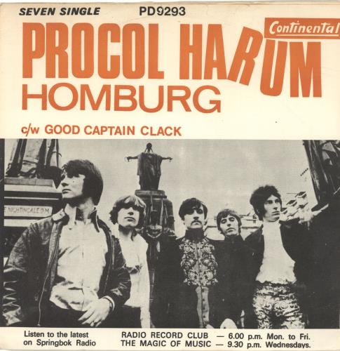 Procol Harum Homburg + P/S South African 7